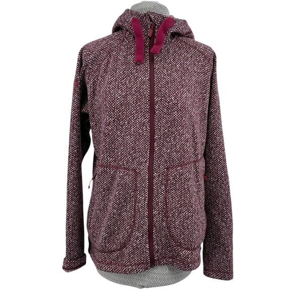 RAB Amy Hoody Zip Up Rioja Red Fleece Jacket Hoodie Size L - Picture 1 of 10